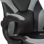 BlackArc High Back Gaming Chair with Faux Leather Upholstery, Height Adjustable Swivel Seat & Padded Flip-Up Arms