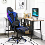 Costway Gaming Chair Adjustable Swivel Computer Chair w/ Dynamic LED Lights
