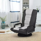 Costway 360-Degree Swivel Gaming Floor Chair with Foldable Adjustable Backrest