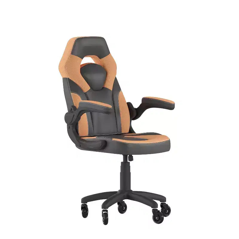 Flash Furniture X10 Gaming Chair Racing Office Computer PC Adjustable Chair with Flip-up Arms and Transparent Roller Wheels