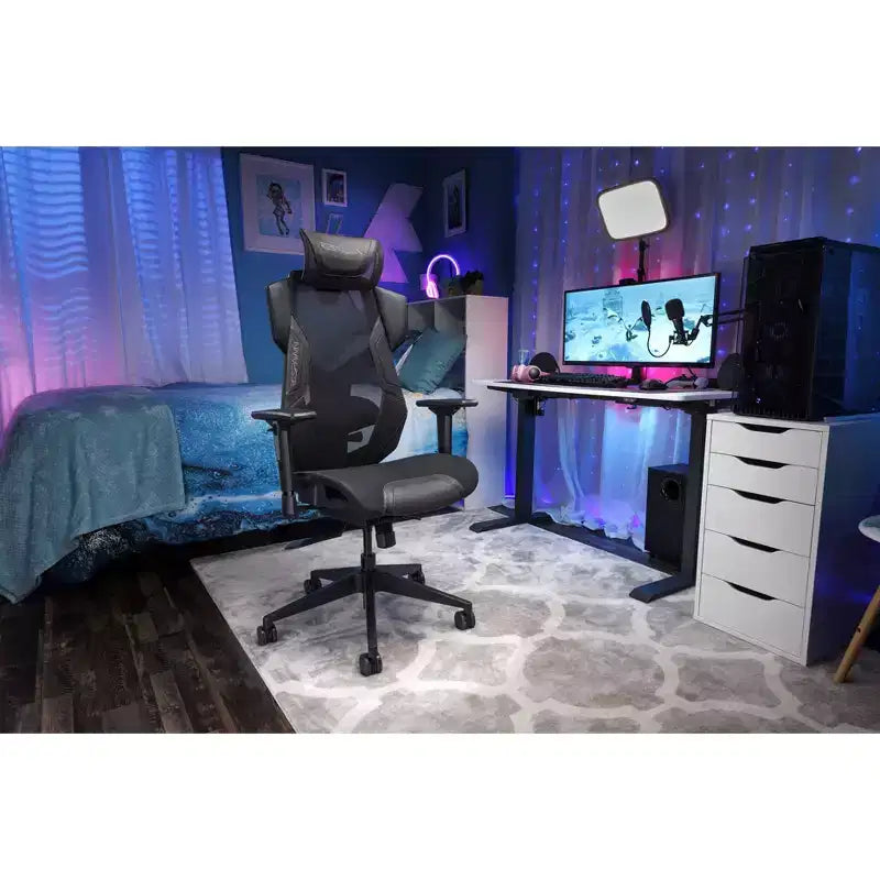 RESPAWN Flexx Mesh Gaming Chair With Lumbar Support and Adjustable Headrest