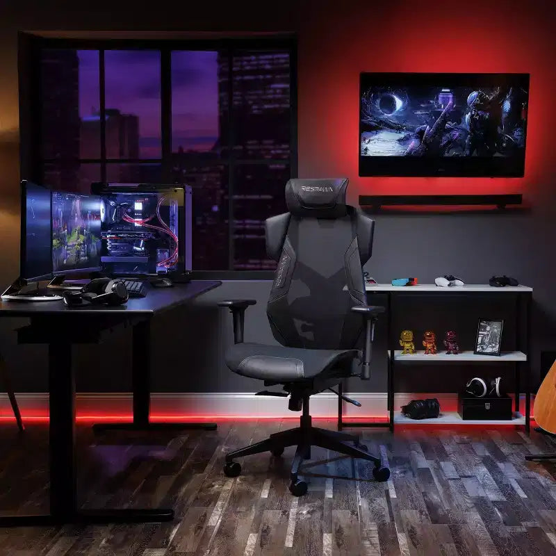 RESPAWN Flexx Mesh Gaming Chair With Lumbar Support and Adjustable Headrest