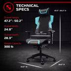 RESPAWN Flexx Mesh Gaming Chair With Lumbar Support and Adjustable Headrest