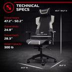 RESPAWN Flexx Mesh Gaming Chair With Lumbar Support and Adjustable Headrest