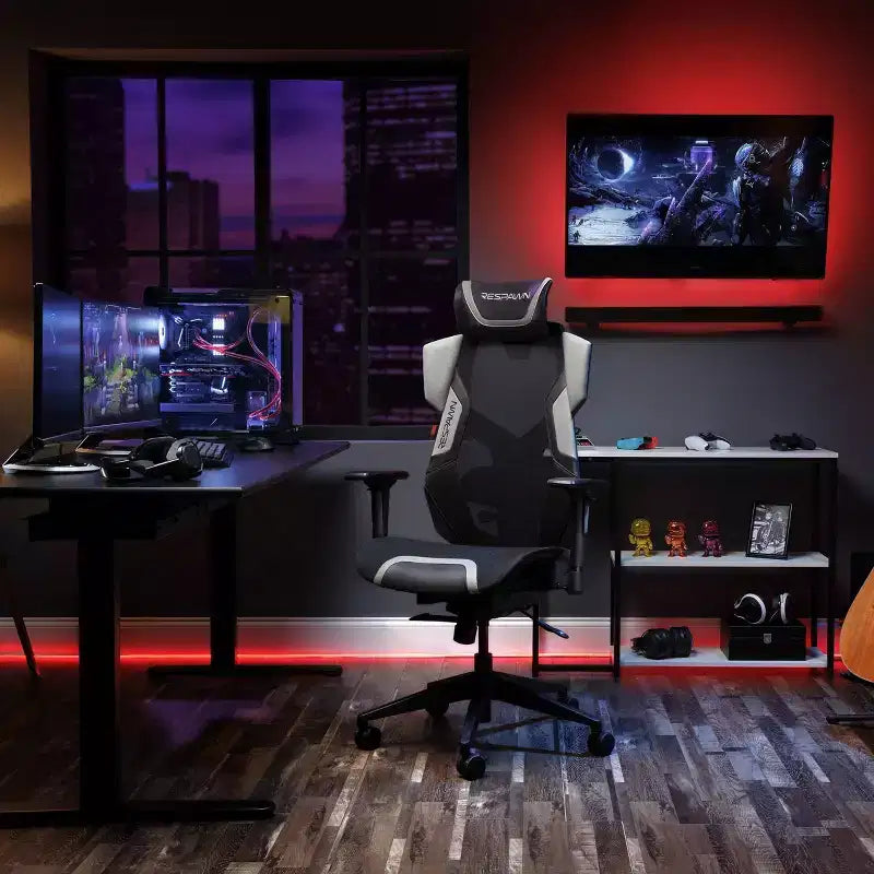 RESPAWN Flexx Mesh Gaming Chair With Lumbar Support and Adjustable Headrest