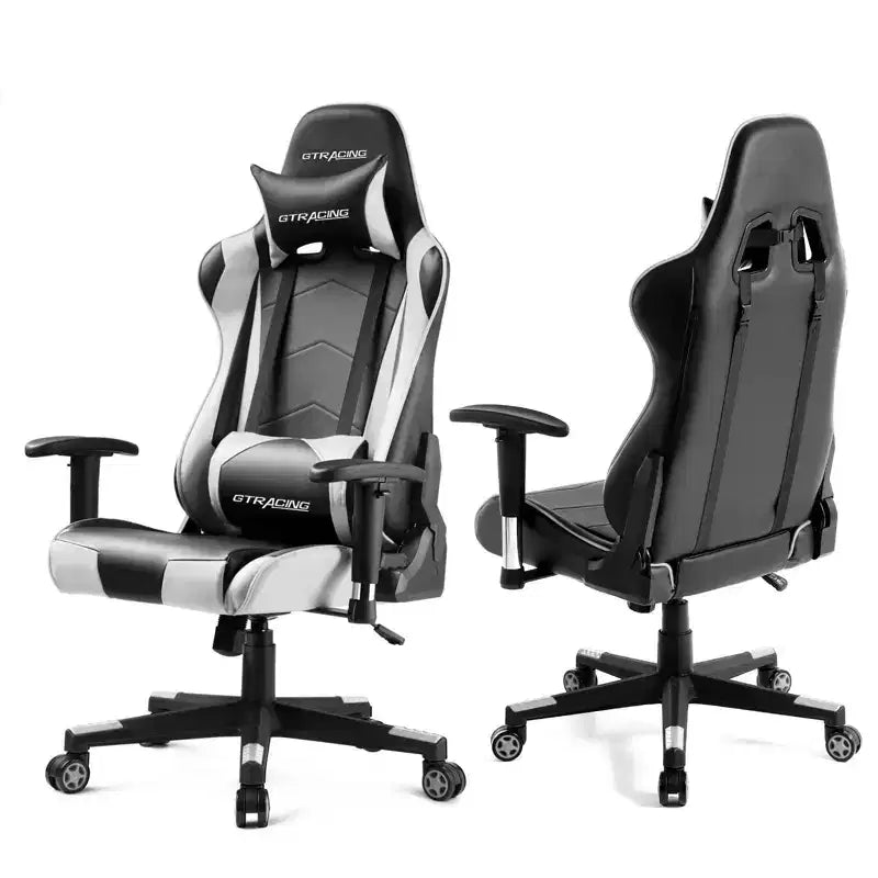 Gaming Office Chair PU Leather with Adjustable Headrest and Lumbar Pillow - GTRACING