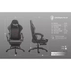 Adjustable Gaming Chair with Massage Lumbar Support and Retractable Footrest - Dowinx