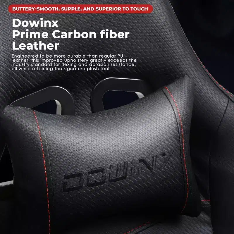 Adjustable Gaming Chair with Massage Lumbar Support and Retractable Footrest - Dowinx