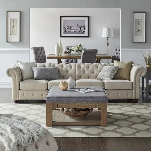 Gdansk 4-Seat Modular Chesterfield Sofa