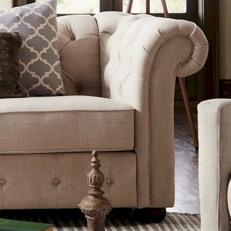 4-Seat Modular Chesterfield Sofa