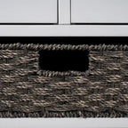 Storage Bench Entryway Bench with Removable Basket and 2 Drawers, with Removable Cushion for Living Room