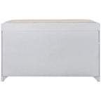 Storage Bench Entryway Bench with Removable Basket and 2 Drawers, with Removable Cushion for Living Room