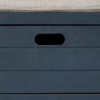 Storage Bench Entryway Bench with Removable Basket and 2 Drawers, with Removable Cushion for Living Room