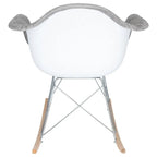 Contemporary Modern Velvet Rocker Chair - Nursery Rocking Accent Chair for Home Living Room Bedroom Patio