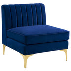 Channel Tufted Performance Velvet 4-Seater Sofa