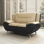 61.3 Faux Leather Pillow Top Arm Loveseat - N/A