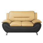 61.3 Faux Leather Pillow Top Arm Loveseat - N/A