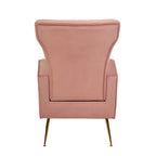 Velvet Accent Chair with Gold Legs