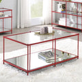 Contemporary 42-inch Glass 1-Shelf Coffee Table