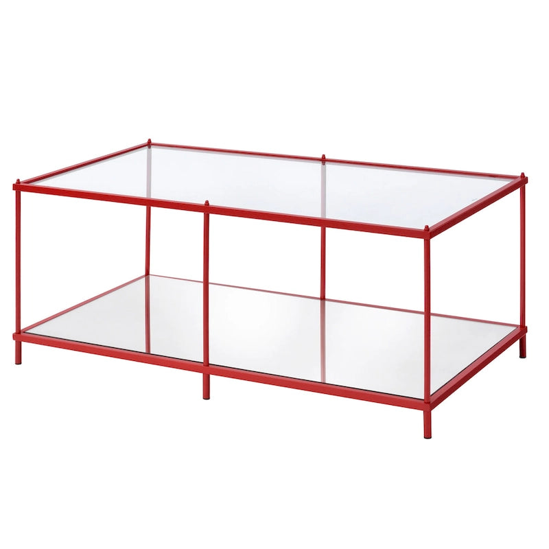 Contemporary 42-inch Glass 1-Shelf Coffee Table