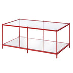 Contemporary 42-inch Glass 1-Shelf Coffee Table