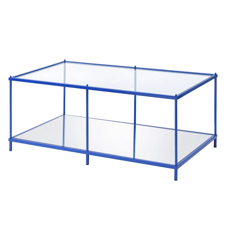 Contemporary 42-inch Glass 1-Shelf Coffee Table