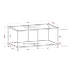 Contemporary 42-inch Glass 1-Shelf Coffee Table