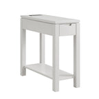 Charging Wood Side Table with Drawer