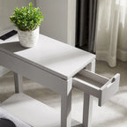 Charging Wood Side Table with Drawer