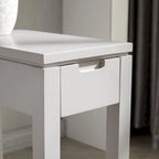 Charging Wood Side Table with Drawer