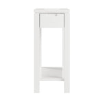 Charging Wood Side Table with Drawer