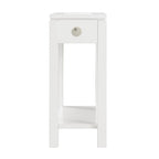 Charging Wood Side Table with Drawer