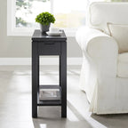 Charging Wood Side Table with Drawer