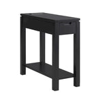 Charging Wood Side Table with Drawer