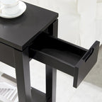 Charging Wood Side Table with Drawer