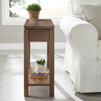 Charging Wood Side Table with Drawer