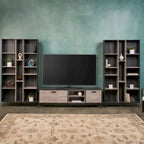Bramhall 3-pc. Grey Faux Wood Entertainment Center Set by Christopher Knight Home