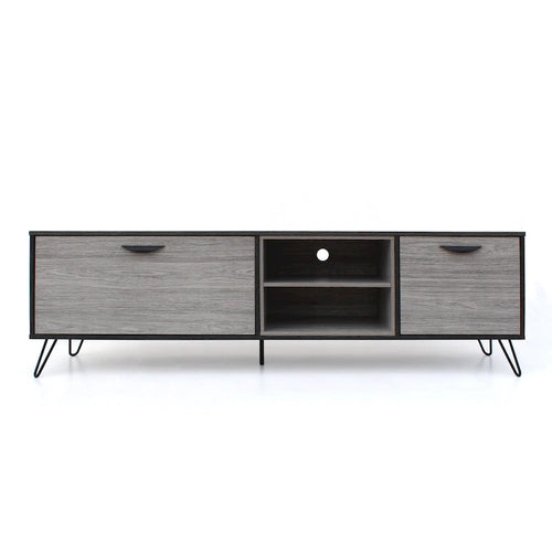3-pc. Grey Faux Wood Entertainment Center Set