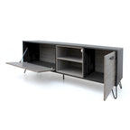 3-pc. Grey Faux Wood Entertainment Center Set