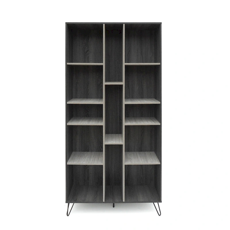 3-pc. Grey Faux Wood Entertainment Center Set