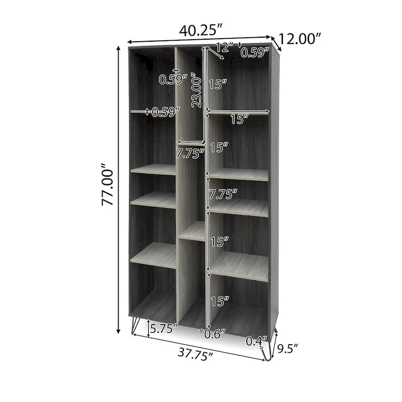 3-pc. Grey Faux Wood Entertainment Center Set