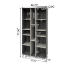 3-pc. Grey Faux Wood Entertainment Center Set