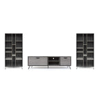 3-pc. Grey Faux Wood Entertainment Center Set
