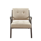 Upholstered Arm Chair with Angled Wood Frame