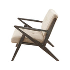 Upholstered Arm Chair with Angled Wood Frame