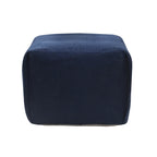 Handcrafted Solid Navy Pleated Pouf