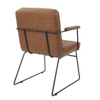 Faux Leather Chair with Sled Base