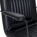 Faux Leather Chair with Sled Base