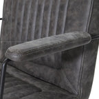Faux Leather Chair with Sled Base