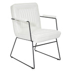 Faux Leather Chair with Sled Base